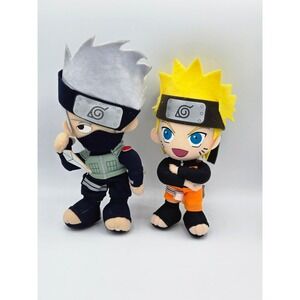 VTG 2002 Naruto & Kakashi Plush Figure Lot‎ (Early Naruto Series Collectibles)